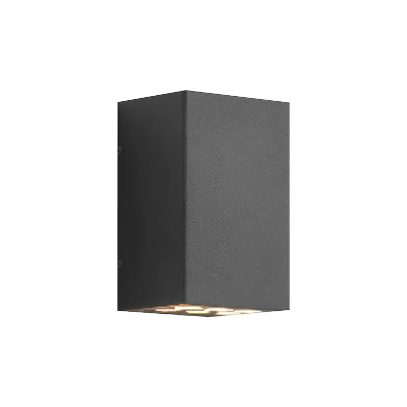 Buitenlamp LED Wandlamp IP65 Aluminium Antraciet Op- en Neerwaarts Licht Gevel Tuin Oprit Terras Buitenverlichting Modern | Sansoti