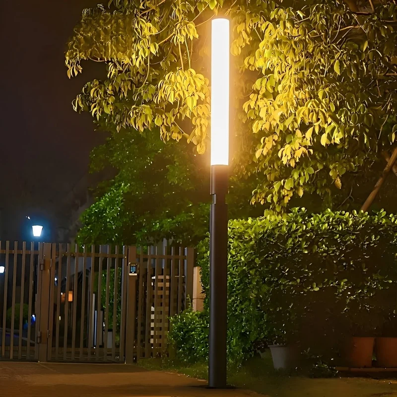 Tuinpaal Lamp Aluminium Zwart 6W IP55 Tuin Pad Verlichting Staande Buitenlamp Sokkel Paalverlichting Oprijlaan Binnenhof | Sansoti