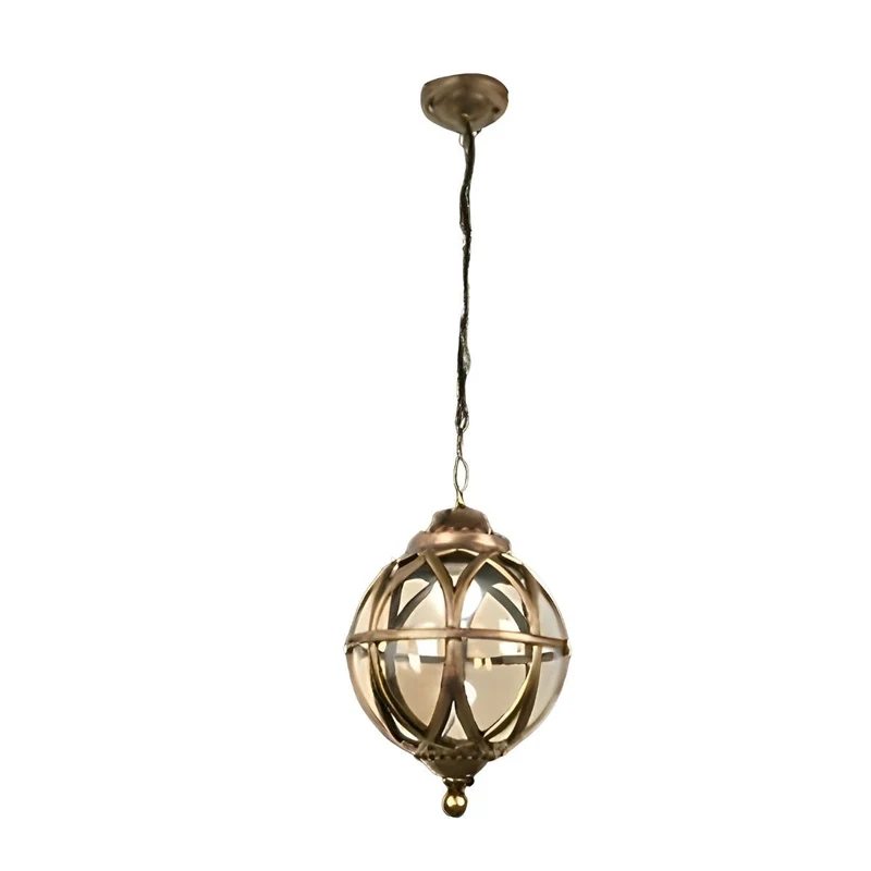 Buitenhanglamp Bol Aluminium Zwart E27 Tuin Retro Ronde Buitenlamp Ketting Verstelbaar Veranda Balkon Buitenverlichting Lantaarn | Sansoti