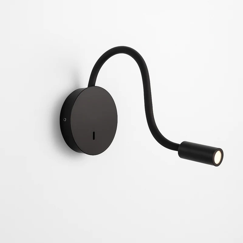 Leeslamp Wand LED Flexibel Zwart Slaapkamer Bedlamp Wandlamp Leeslicht Flexibele Arm Oplaadbaar Nachtkastje Hoofdbord Kantoor | Sansoti