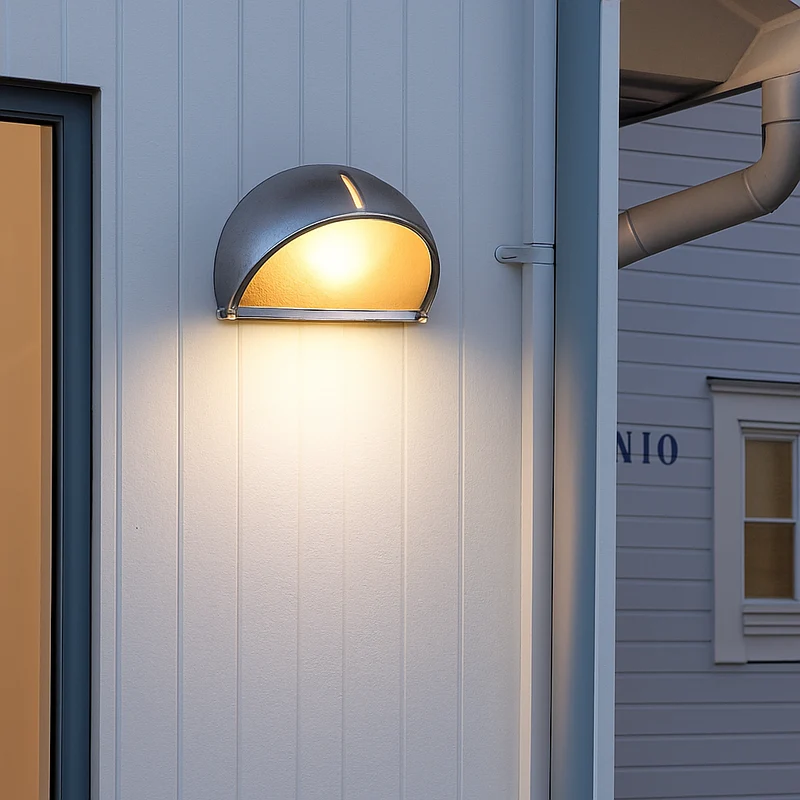 Buitenlamp Wandlamp Aluminium Zilver IP65 E27 12W Tuin Veranda Industrieel Vintage Matglas Buitenwandlamp Waterdicht Balkon Gevel | Sansoti