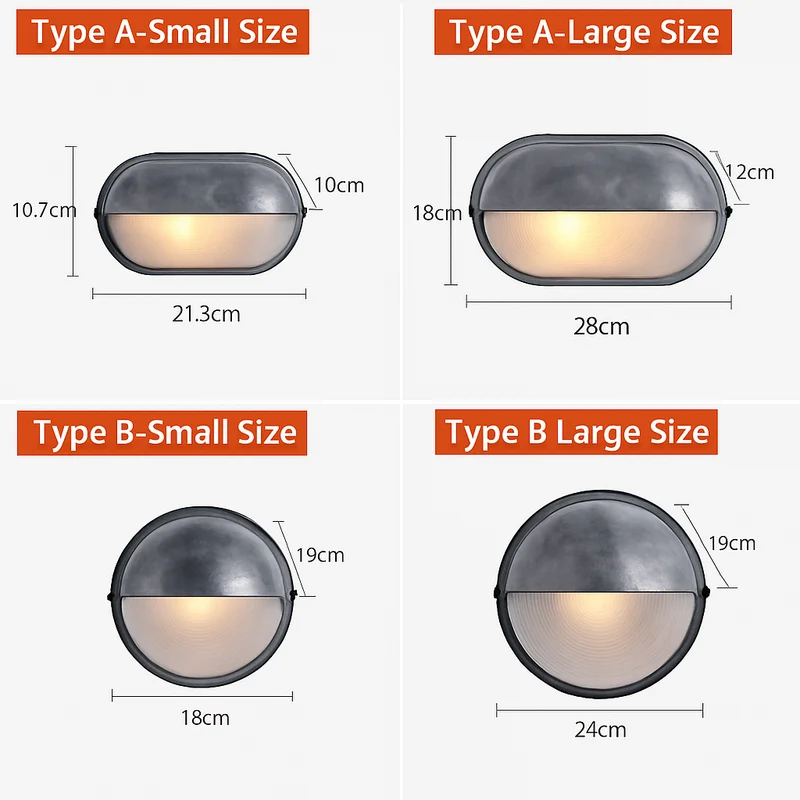 Buitenlamp Wandlamp Aluminium Zilver IP65 E27 12W Tuin Veranda Industrieel Vintage Matglas Buitenwandlamp Waterdicht Balkon Gevel | Sansoti