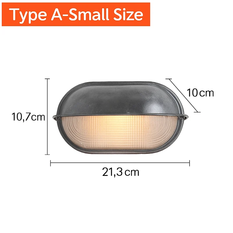 Buitenlamp Wandlamp Aluminium Zilver IP65 E27 12W Tuin Veranda Industrieel Vintage Matglas Buitenwandlamp Waterdicht Balkon Gevel | Sansoti