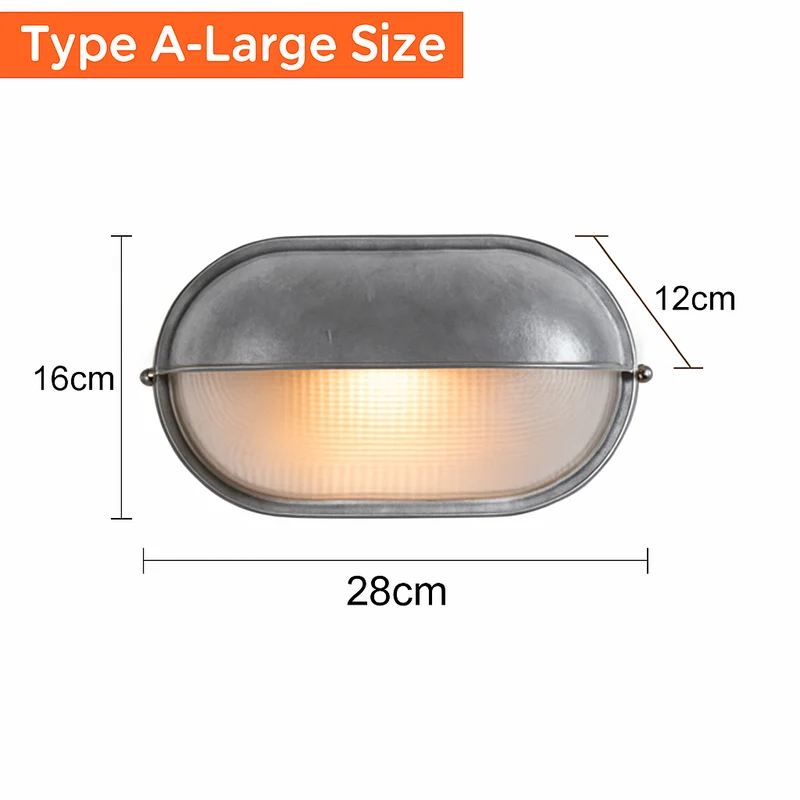 Buitenlamp Wandlamp Aluminium Zilver IP65 E27 12W Tuin Veranda Industrieel Vintage Matglas Buitenwandlamp Waterdicht Balkon Gevel | Sansoti