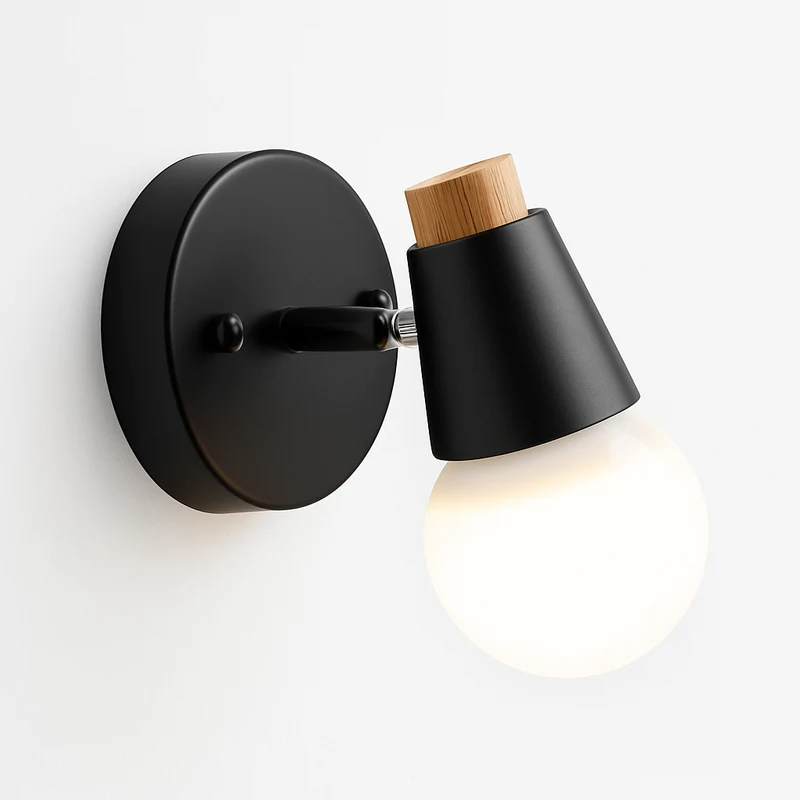 Wandlamp Hert Metaal Hout Zwart E27 Woonkamer Slaapkamer Hertenlamp Wandlicht Decoratief Rendier Keuken Kinderkamer | Sansoti