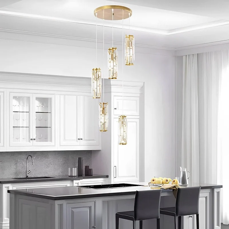 Kristallen Hanglamp Zwart Ijzer E27 Eetkamer Woonkamer Industrieel Retro Plafondlamp Pendellamp Kristalglas Bar Gangpad | Sansoti