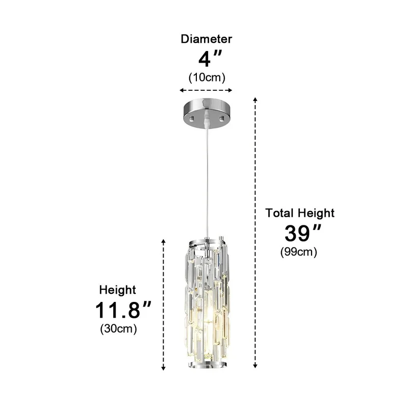 Kristallen Hanglamp Zwart Ijzer E27 Eetkamer Woonkamer Industrieel Retro Plafondlamp Pendellamp Kristalglas Bar Gangpad | Sansoti