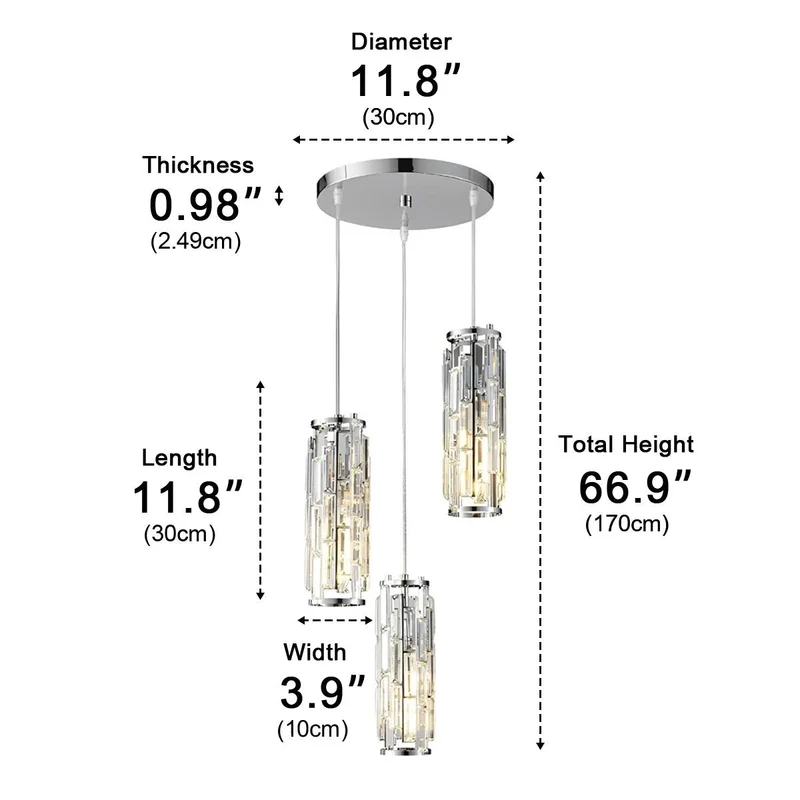 Kristallen Hanglamp Zwart Ijzer E27 Eetkamer Woonkamer Industrieel Retro Plafondlamp Pendellamp Kristalglas Bar Gangpad | Sansoti