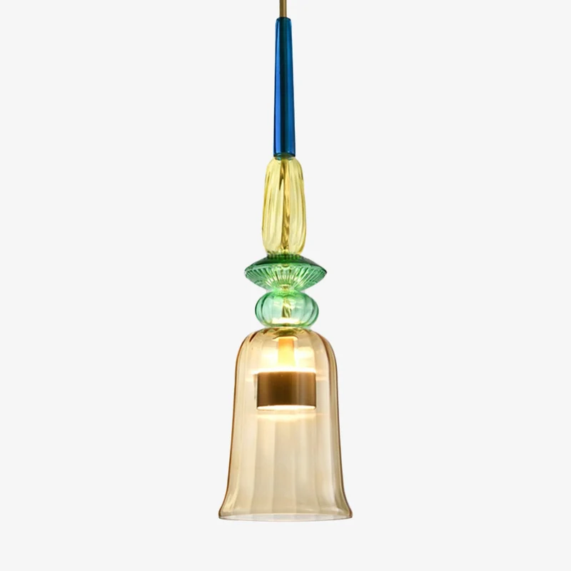 Design Glazen Hanglamp Met Gekleurd Glas En Geïntegreerde Led Moderne Cilindervormige Plafondlamp Voor Keuken Eettafel Woonkamer Met Verstelbaar Snoer | Sansoti