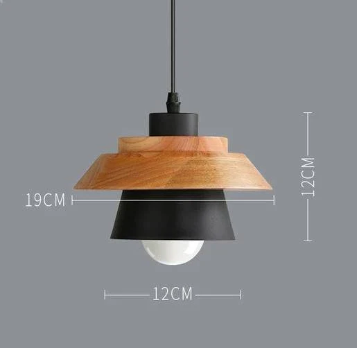 Scandinavische Houten Metalen Hanglamp Nordic Design Gekleurde Aluminium Kegel Of Koepel Plafondlamp Met Verstelbaar Snoer | Sansoti
