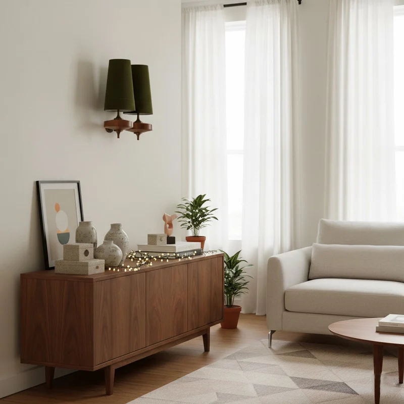 Design Wandlamp Met Houten Details En Stoffen Kap Geïnspireerd Op De Nikau Palm | Sansoti