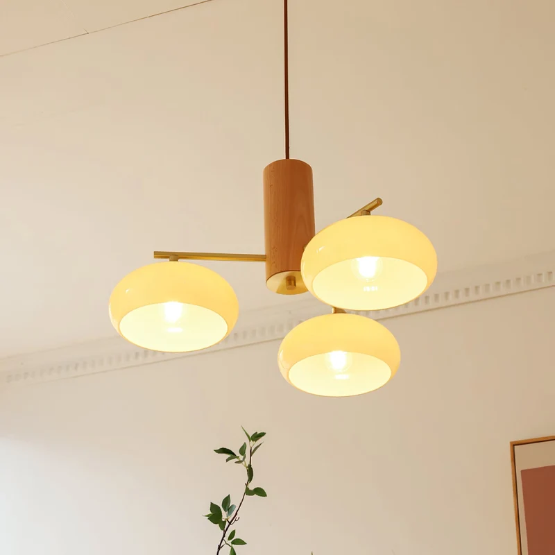 Ovale Design Kroonluchter Met Glazen Kappen En Messing Details Voor Woonkamer En Eetkamer | Sansoti
