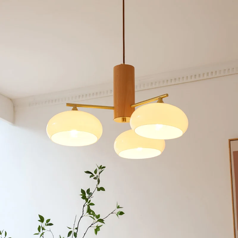 Ovale Design Kroonluchter Met Glazen Kappen En Messing Details Voor Woonkamer En Eetkamer | Sansoti