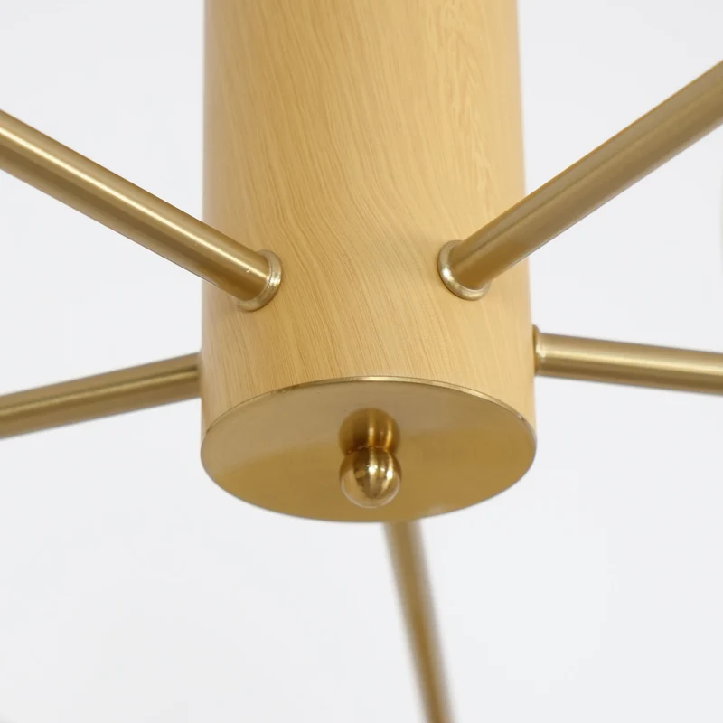 Ovale Design Kroonluchter Met Glazen Kappen En Messing Details Voor Woonkamer En Eetkamer | Sansoti
