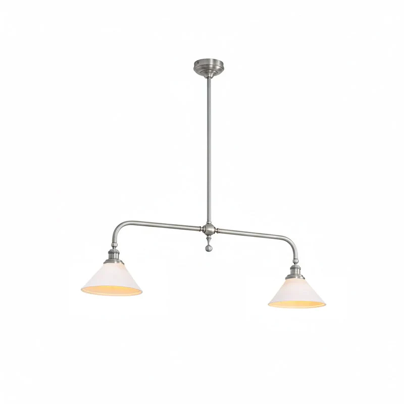 Luxe Design Hanglamp Met Witte Glazen Kappen Voor Eettafel En Keukeneiland In Messing Afwerking | Sansoti