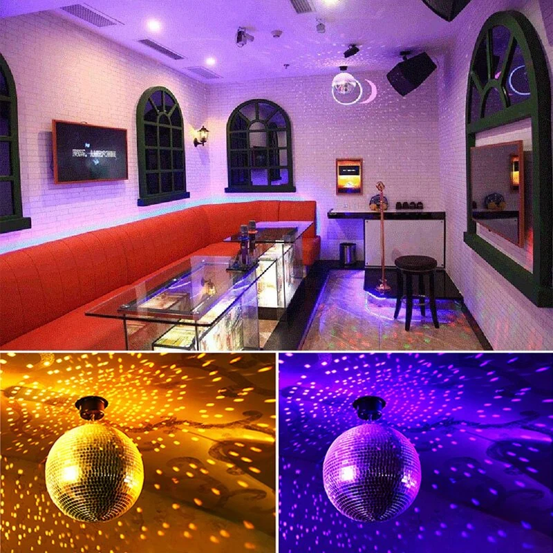 Grote Roterende Spiegel Disco Bal Met Motor Optie Voor Feest, DJ En Podiumverlichting 10–30CM | Sansoti
