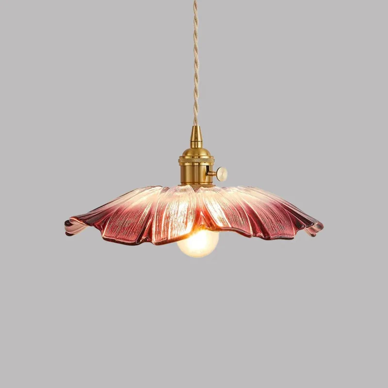 Sansoti | Cullivan Bloemvormige Hanglamp – Glazen Hanglamp met Gouden Fitting voor Woonkamer & Eetkamer