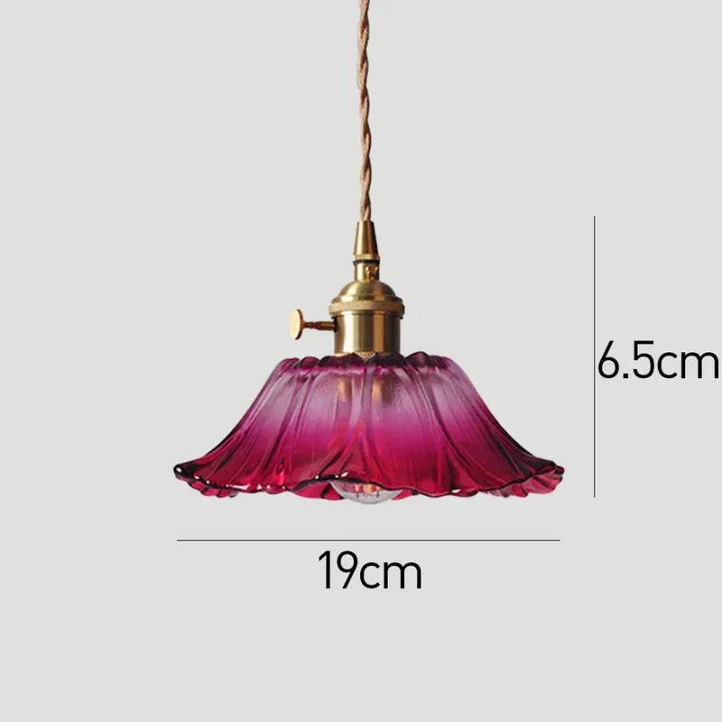 Sansoti | Cullivan Bloemvormige Hanglamp – Glazen Hanglamp met Gouden Fitting voor Woonkamer & Eetkamer