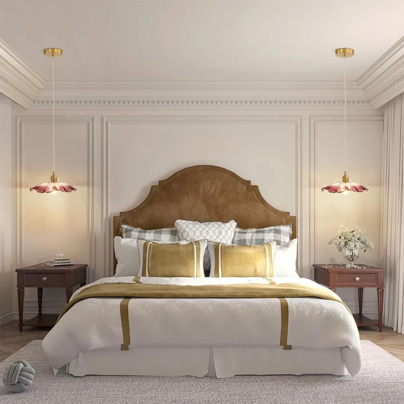 Sansoti | Cullivan Bloemvormige Hanglamp – Glazen Hanglamp met Gouden Fitting voor Woonkamer & Eetkamer