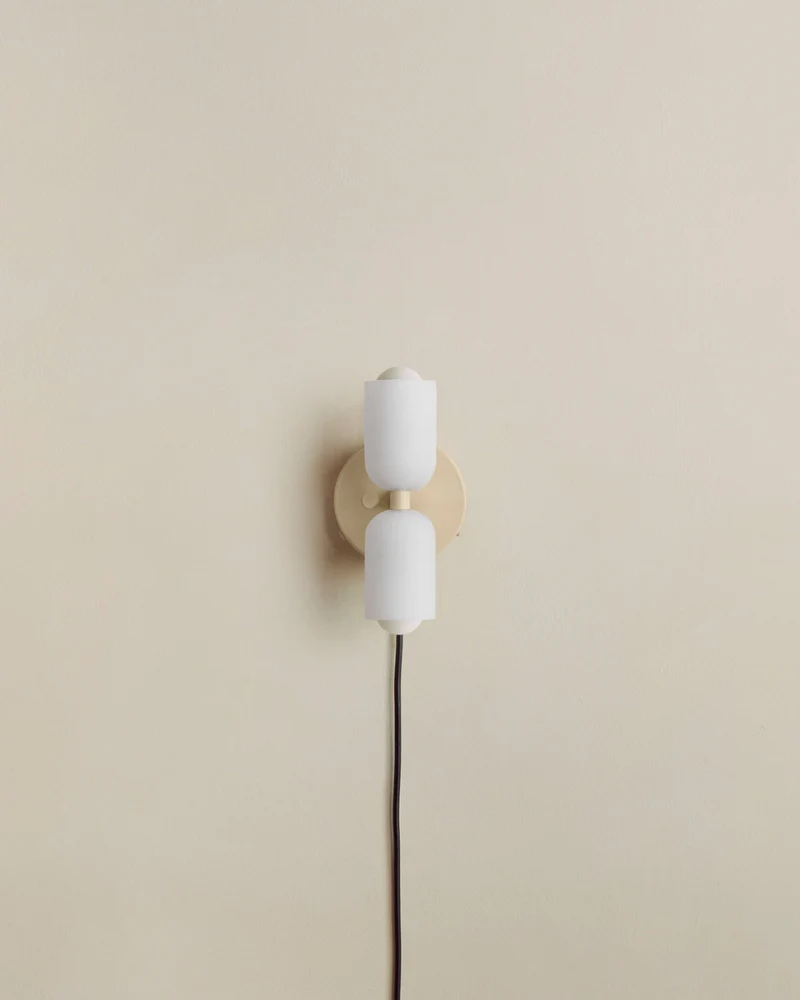 Sansoti | Wandlamp met Dubbele Glazen Kappen voor Slaapkamer en Woonkamer – E27 Wandverlichting