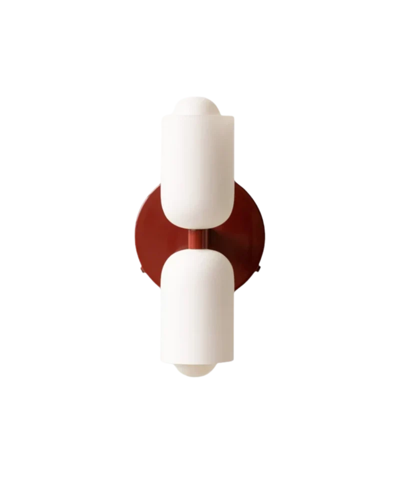 Sansoti | Wandlamp met Dubbele Glazen Kappen voor Slaapkamer en Woonkamer – E27 Wandverlichting