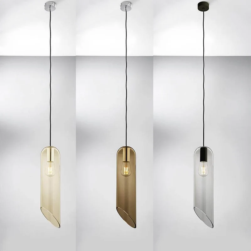 Loon mundgeblasener Glaszylinder H 49cm Braun