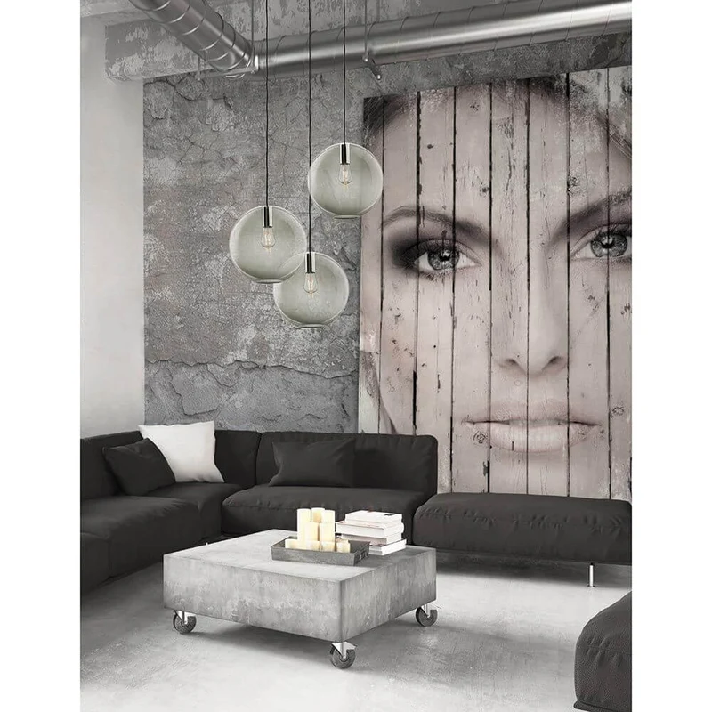 Loon mundgeblasener Glasschirm Ø 35cm Braun