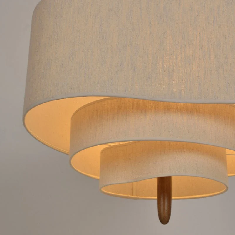 Stoffen Hanglamp voor Woonkamer & Eettafel | Design Plafondlamp in Japandi Stijl