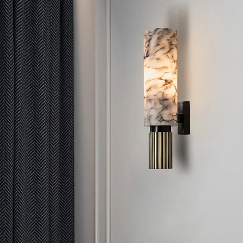 Marmeren Wandlamp | Luxe LED Wandverlichting van Natuursteen – Warm of Koel Wit
