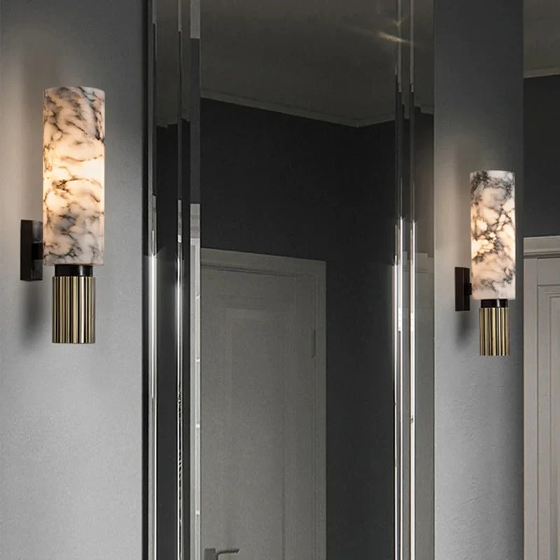 Marmeren Wandlamp | Luxe LED Wandverlichting van Natuursteen – Warm of Koel Wit