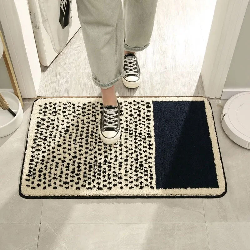 Badmat Polyester Acryl Anti Slip 40x60 45x70 50x80 cm Abstract Design Badkamer Wasbaar Zacht Tapijt | Sansoti