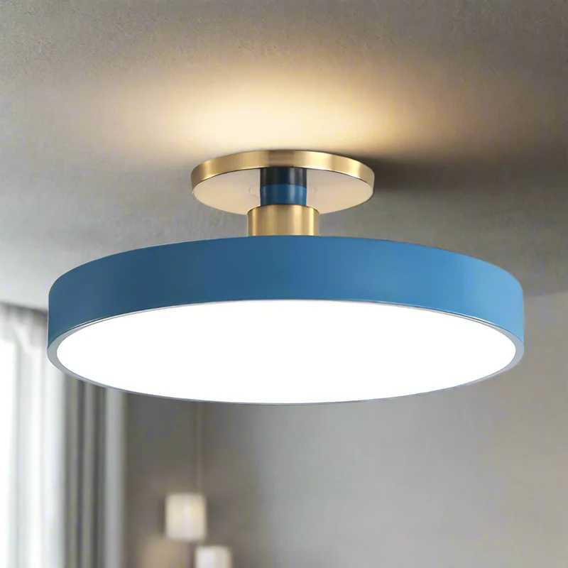 Ronde nordische plafondlamp met geïntegreerde led en zacht diffuus licht voor moderne interieurs | Sansoti