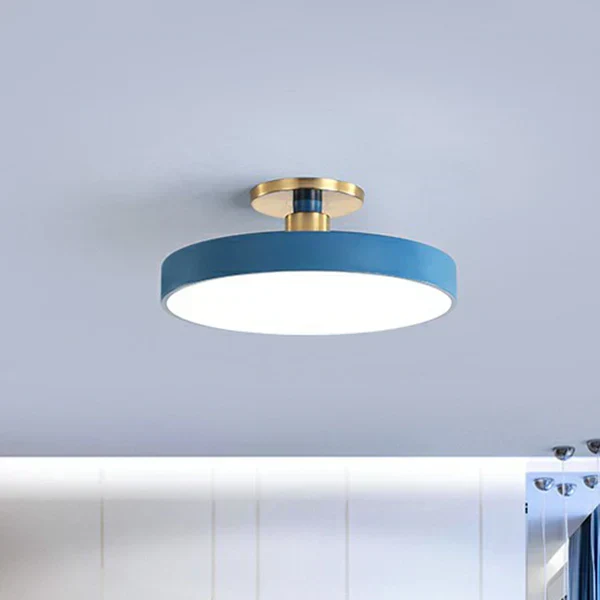 Ronde nordische plafondlamp met geïntegreerde led en zacht diffuus licht voor moderne interieurs | Sansoti