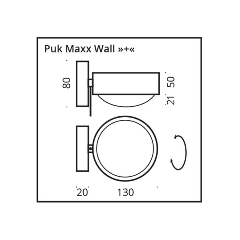 LED Wandlampe Puk Maxx Wall+ Drehbar