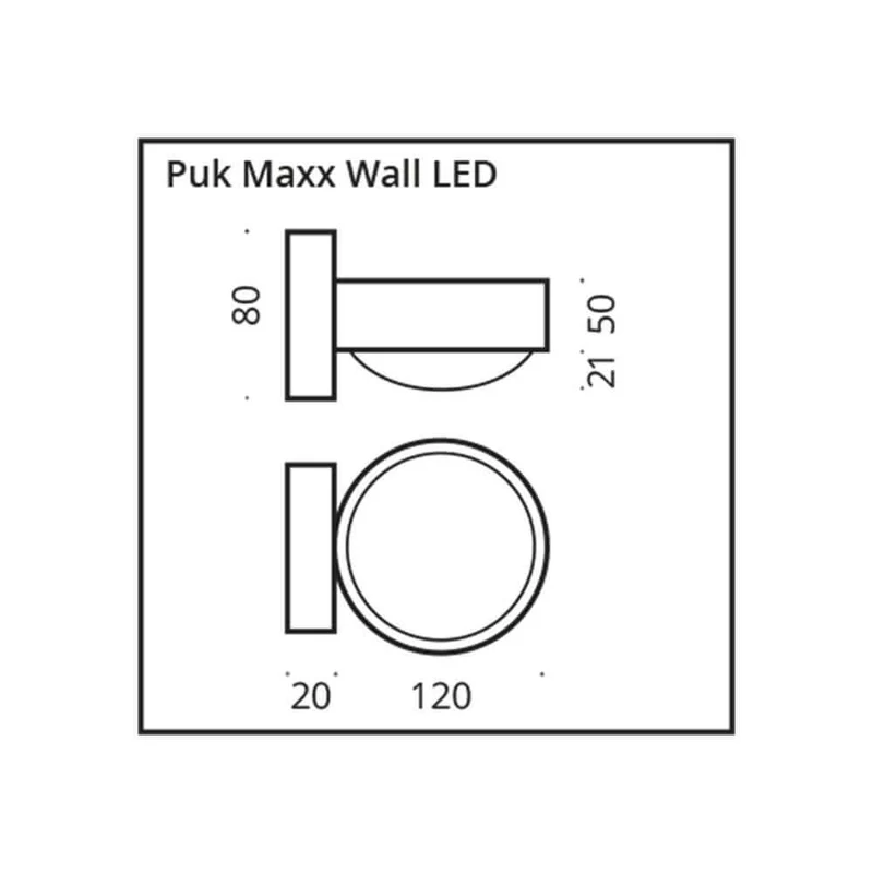 LED Wandleuchte Puk Maxx Wall Dimmbar