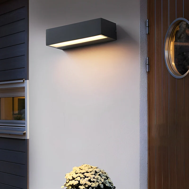 Moderne Buiten Wandlamp Met Lineair LED Licht En IP65 Waterdichte Aluminium Behuizing Voor Gevel, Entree En Garage | Sansoti