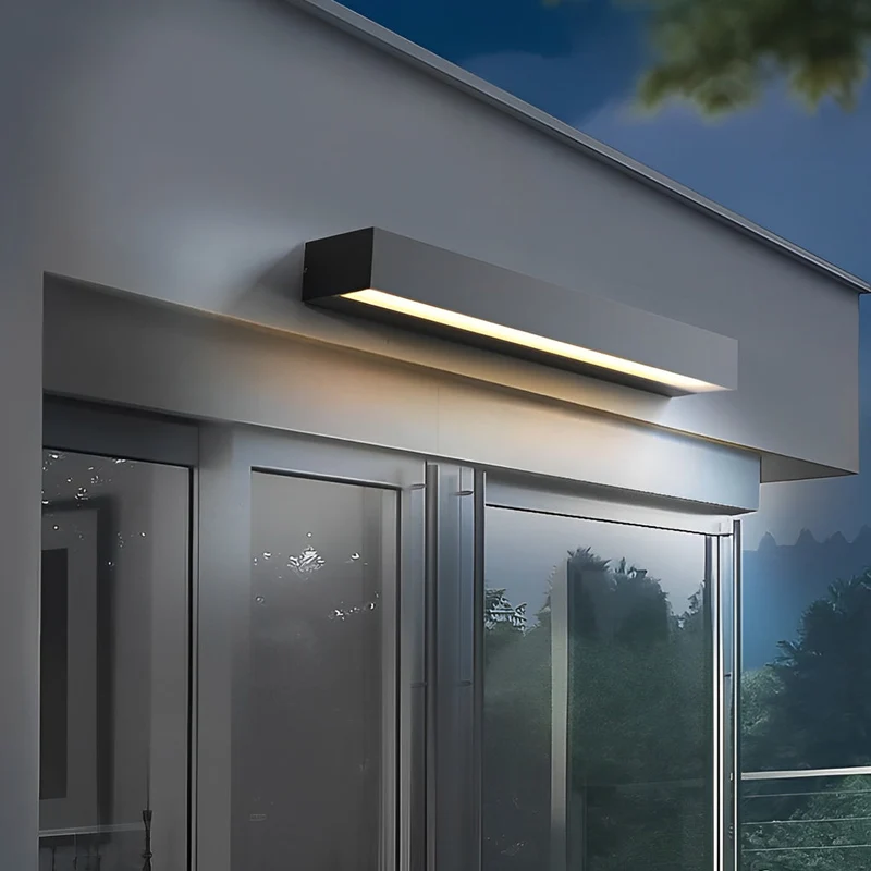 Moderne Buiten Wandlamp Met Lineair LED Licht En IP65 Waterdichte Aluminium Behuizing Voor Gevel, Entree En Garage | Sansoti