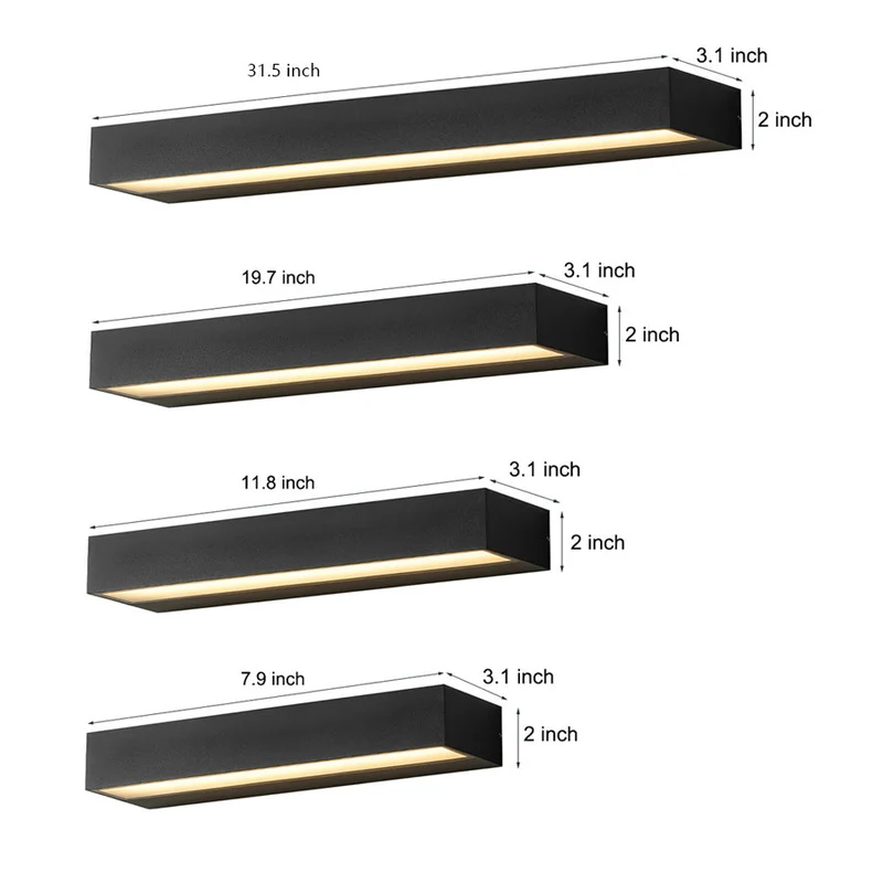 Moderne Buiten Wandlamp Met Lineair LED Licht En IP65 Waterdichte Aluminium Behuizing Voor Gevel, Entree En Garage | Sansoti