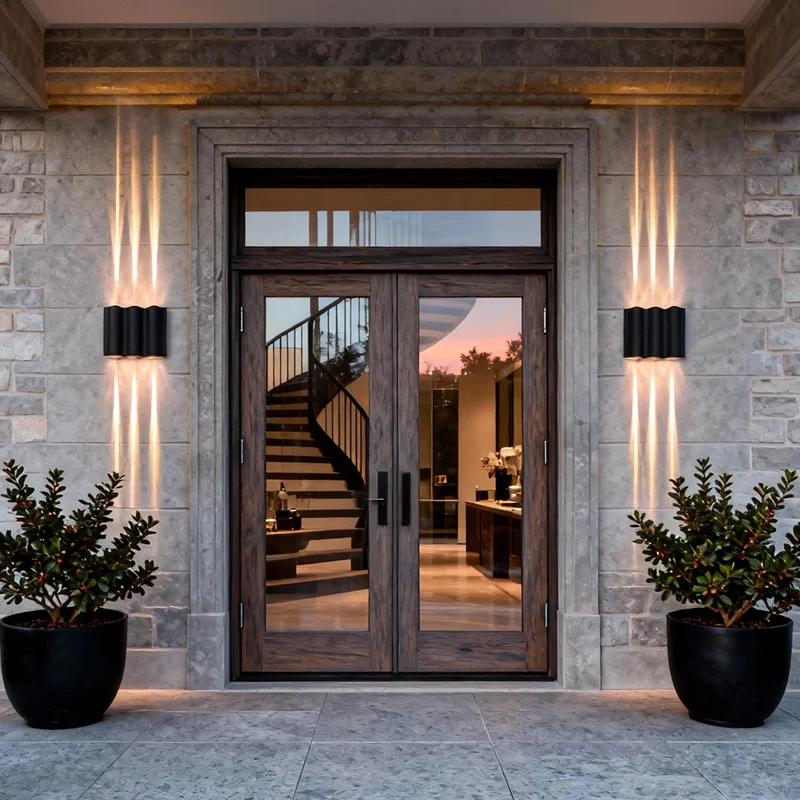 Moderne Golfvormige Up Down Buiten Wandlamp Met LED En IP54 Bescherming | Sansoti