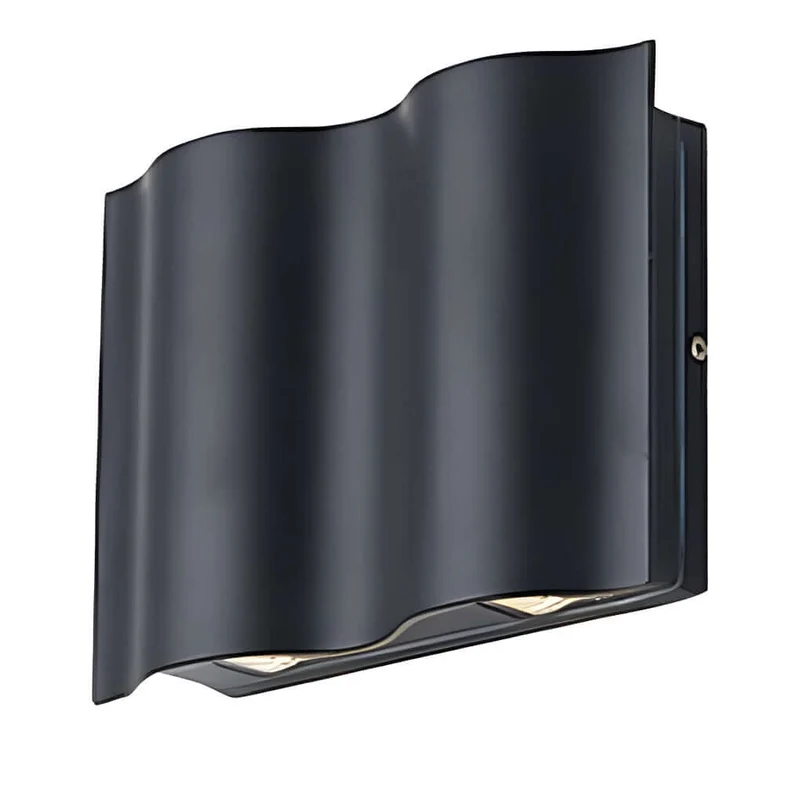 Moderne Golfvormige Up Down Buiten Wandlamp Met LED En IP54 Bescherming | Sansoti