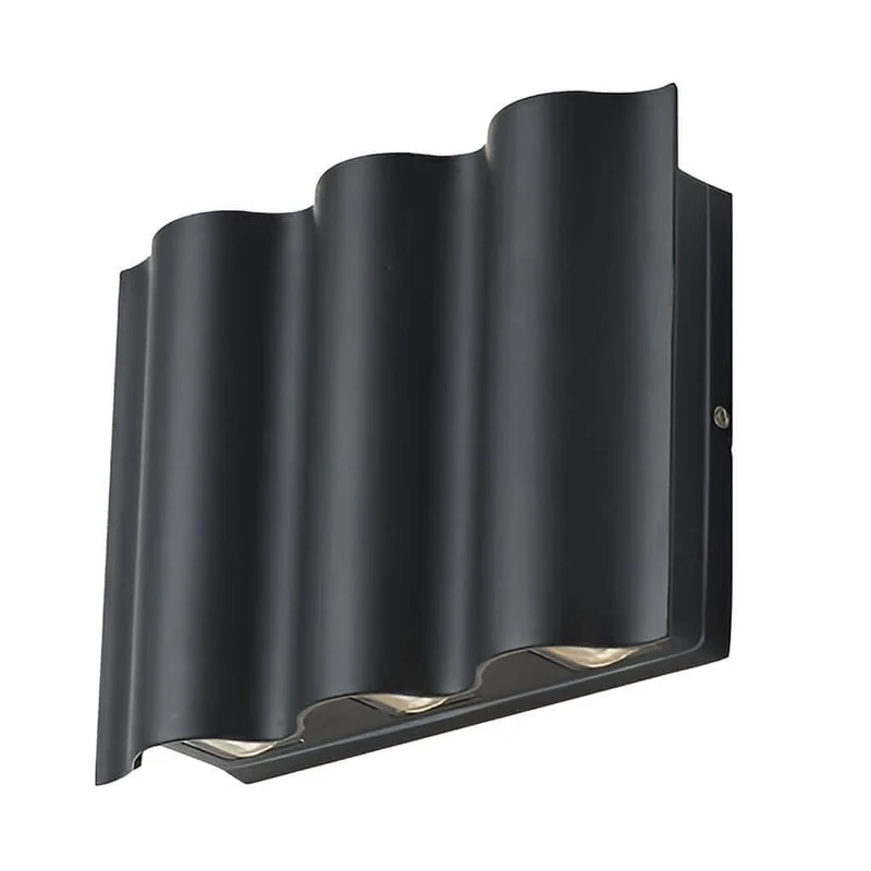 Moderne Golfvormige Up Down Buiten Wandlamp Met LED En IP54 Bescherming | Sansoti