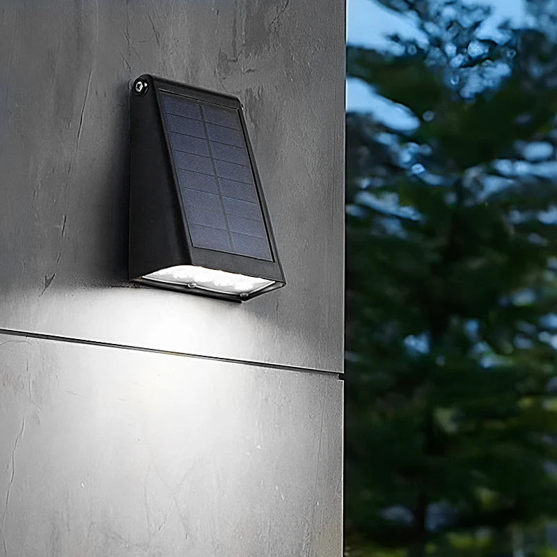 Solar Downlight Wandlamp Voor Buiten Met Verstelbaar Zonnepaneel En IP65 | Sansoti