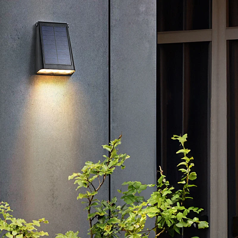 Solar Downlight Wandlamp Voor Buiten Met Verstelbaar Zonnepaneel En IP65 | Sansoti