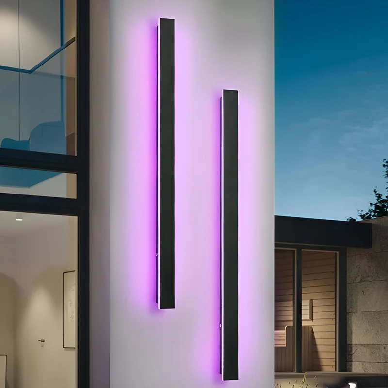 Moderne Waterdichte Lineaire Buiten Wandlamp Met LED En IP65 Bescherming | Sansoti