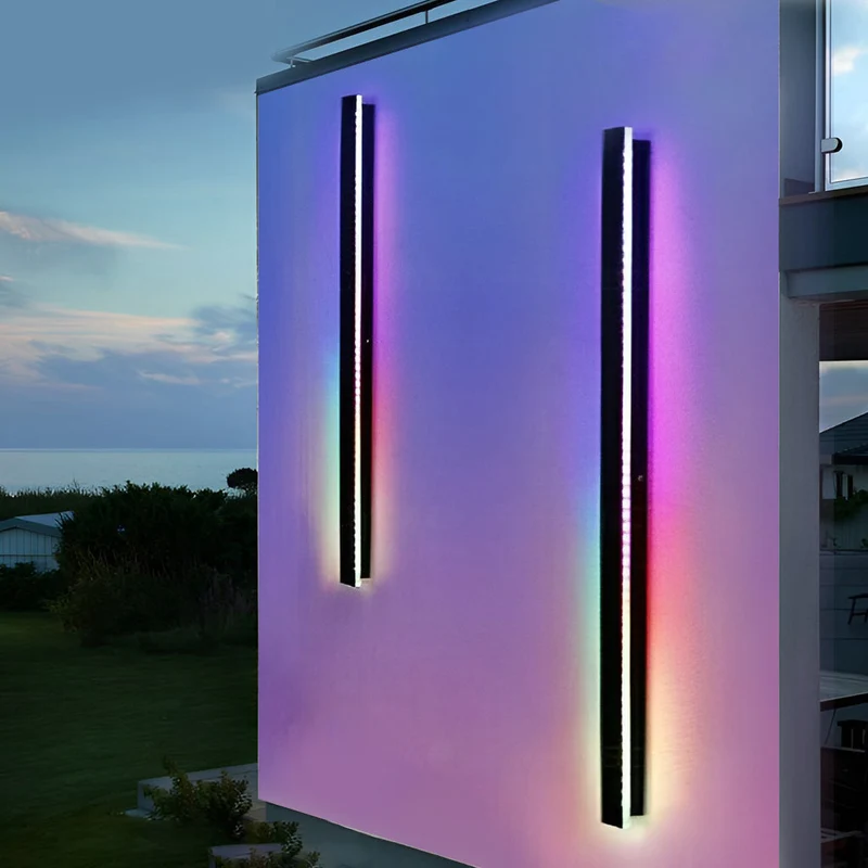 Moderne Waterdichte Lineaire Buiten Wandlamp Met LED En IP65 Bescherming | Sansoti