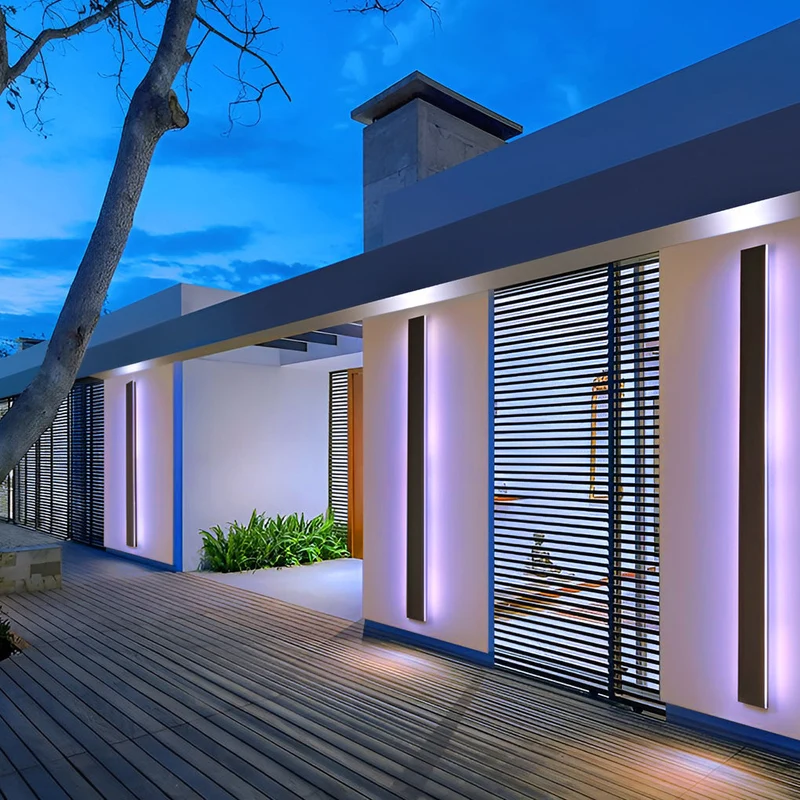 Moderne Waterdichte Lineaire Buiten Wandlamp Met LED En IP65 Bescherming | Sansoti
