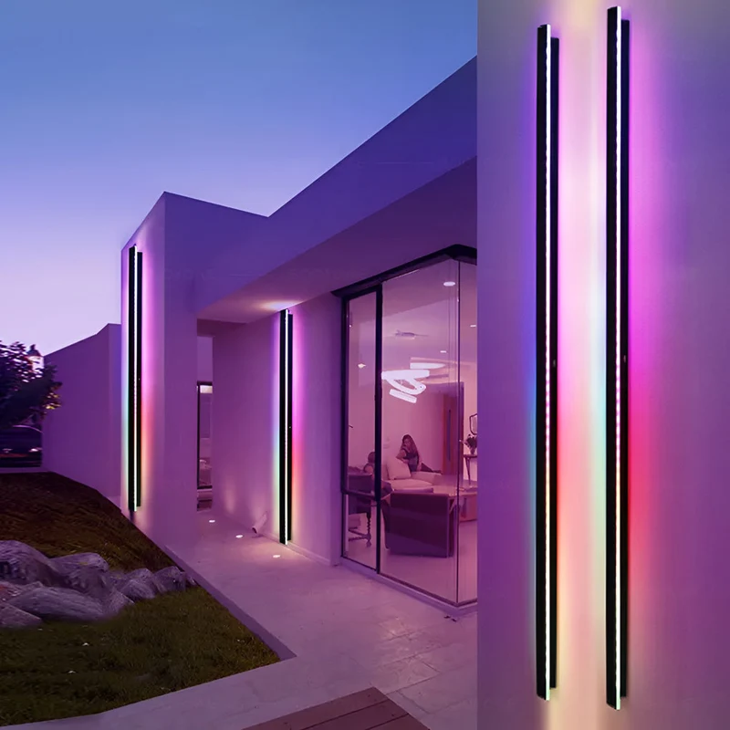 Moderne Waterdichte Lineaire Buiten Wandlamp Met LED En IP65 Bescherming | Sansoti