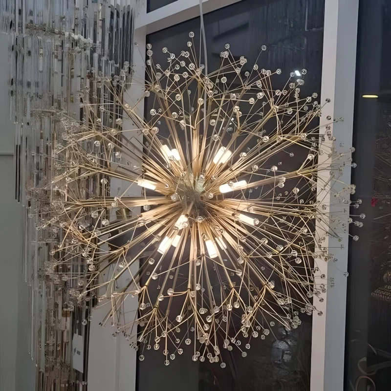 Moderne Kristallen Paardenbloem Kroonluchter Met G9 LED En Luxe Metaal Afwerking | Sansoti