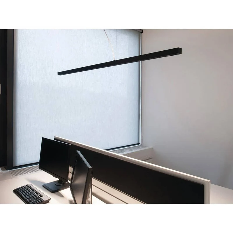 Lens Double Büro-Hängelampe Up & Down Alu-Eloxiert