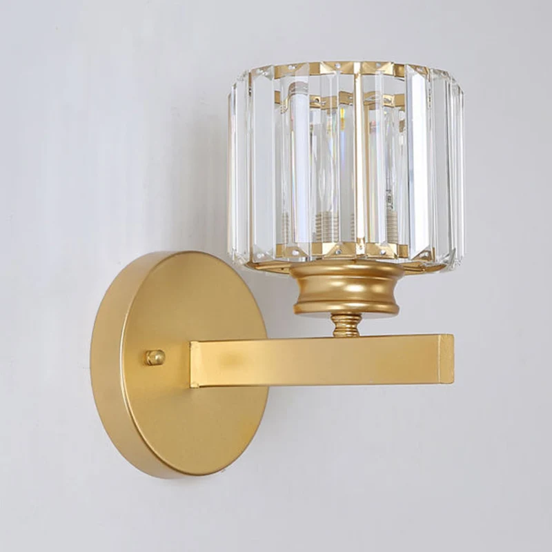Wandlamp Glas Metaal Zwart 24cm Wandverlichting Woonkamer Slaapkamer Moderne Wandlamp Transparante Kap Accentverlichting | Sansoti